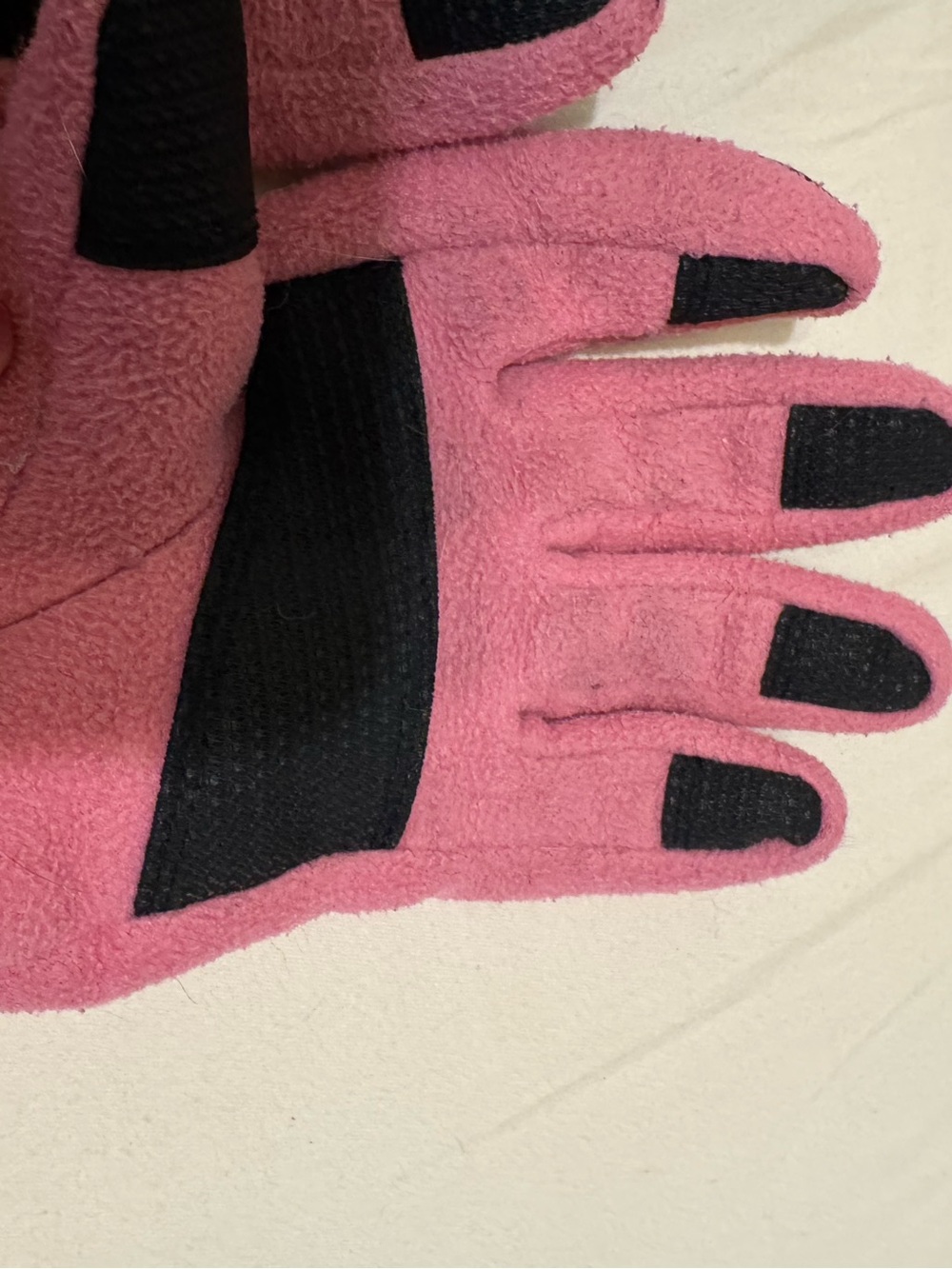 The North Face Pink and Black Fleece Winter Gloves - Picture 5 of 6